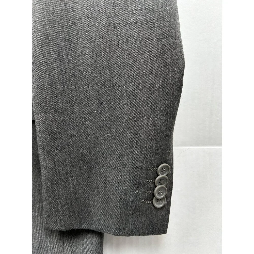 Massarotti Italy Men’s‎ Blazer Jacket 42R Gray Wool Blend Two Button Suit Coat